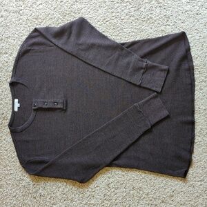Gustin Waffle Henley Oxblood Size Large